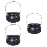 Maxbell Halloween Candy Cauldron Pot Portable Candy Bucket for Cafe Dining Room Desk with Flame