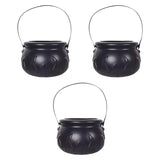 Maxbell Halloween Candy Cauldron Pot Portable Candy Bucket for Cafe Dining Room Desk with Flame