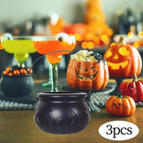 Maxbell Halloween Candy Cauldron Pot Portable Candy Bucket for Cafe Dining Room Desk with Flame