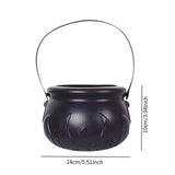 Maxbell Halloween Candy Cauldron Pot Portable Candy Bucket for Cafe Dining Room Desk with Flame