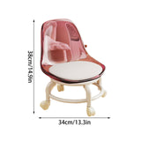 Maxbell Rolling Stool Scoot Stool Makeup Pedicure Stool for Home Fitness Barber Shop Pink