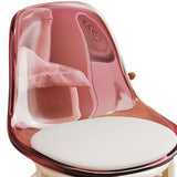 Maxbell Rolling Stool Scoot Stool Makeup Pedicure Stool for Home Fitness Barber Shop Pink