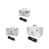 Maxbell Lockable First Aid Cabinet Box with Shoulder Strap for Home with Top Handle 31x20x19cm