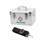 Maxbell Lockable First Aid Cabinet Box with Shoulder Strap for Home with Top Handle 31x20x19cm