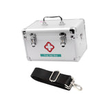 Maxbell Lockable First Aid Cabinet Box with Shoulder Strap for Home with Top Handle 31x20x19cm