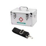 Maxbell Lockable First Aid Cabinet Box with Shoulder Strap for Home with Top Handle 31x20x19cm