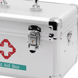 Maxbell Lockable First Aid Cabinet Box with Shoulder Strap for Home with Top Handle 31x20x19cm