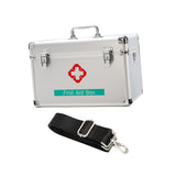 Maxbell Lockable First Aid Cabinet Box with Shoulder Strap for Home with Top Handle 35x23x23cm
