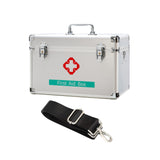 Maxbell Lockable First Aid Cabinet Box with Shoulder Strap for Home with Top Handle 35x23x23cm
