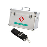Maxbell Lockable First Aid Cabinet Box with Shoulder Strap for Home with Top Handle 35x23x23cm
