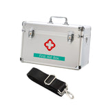 Maxbell Lockable First Aid Cabinet Box with Shoulder Strap for Home with Top Handle 35x23x23cm