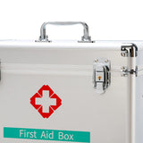 Maxbell Lockable First Aid Cabinet Box with Shoulder Strap for Home with Top Handle 35x23x23cm