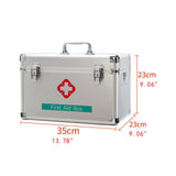 Maxbell Lockable First Aid Cabinet Box with Shoulder Strap for Home with Top Handle 35x23x23cm