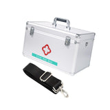 Maxbell Lockable First Aid Cabinet Box with Shoulder Strap for Home with Top Handle 45x27x27cm