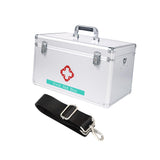 Maxbell Lockable First Aid Cabinet Box with Shoulder Strap for Home with Top Handle 45x27x27cm