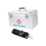Maxbell Lockable First Aid Cabinet Box with Shoulder Strap for Home with Top Handle 45x27x27cm