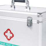 Maxbell Lockable First Aid Cabinet Box with Shoulder Strap for Home with Top Handle 45x27x27cm