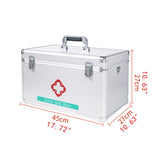 Maxbell Lockable First Aid Cabinet Box with Shoulder Strap for Home with Top Handle 45x27x27cm
