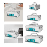Maxbell Cash Lock Box Container Lock Safe Box Organizer Security Keepsake Money Tray 20.8cmx20.8cmx11cm