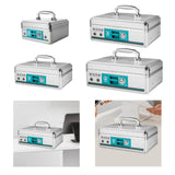 Maxbell Cash Lock Box Container Lock Safe Box Organizer Security Keepsake Money Tray 20.8cmx20.8cmx11cm
