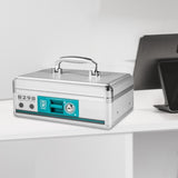 Maxbell Cash Lock Box Container Lock Safe Box Organizer Security Keepsake Money Tray 27.3cmx19.5cmx11cm