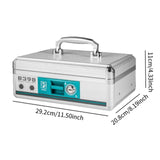 Maxbell Cash Lock Box Container Lock Safe Box Organizer Security Keepsake Money Tray 29.2cmx20.8cmx11cm