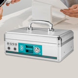Maxbell Cash Lock Box Container Lock Safe Box Organizer Security Keepsake Money Tray 33.6cmx27.5cmx11cm
