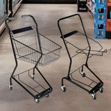 Maxbell Shopping Cart Two Layers Multipurpose Trolley for Kitchen Supermarket with Basket