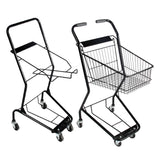 Maxbell Shopping Cart Two Layers Multipurpose Trolley for Kitchen Supermarket with Basket