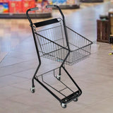 Maxbell Shopping Cart Two Layers Multipurpose Trolley for Kitchen Supermarket with Basket
