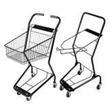 Maxbell Shopping Cart Two Layers Multipurpose Trolley for Kitchen Supermarket with Basket