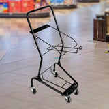 Maxbell Shopping Cart Two Layers Multipurpose Trolley for Kitchen Supermarket without Basket