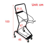 Maxbell Shopping Cart Two Layers Multipurpose Trolley for Kitchen Supermarket without Basket