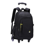 Maxbell Rolling Backpack Portable Nylon Trolley Suitcase for Business Travel Camping Yellow 6 Wheels