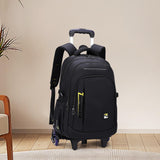Maxbell Rolling Backpack Portable Nylon Trolley Suitcase for Business Travel Camping Yellow 6 Wheels