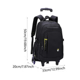 Maxbell Rolling Backpack Portable Nylon Trolley Suitcase for Business Travel Camping Yellow 6 Wheels