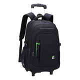 Maxbell Rolling Backpack Portable Nylon Trolley Suitcase for Business Travel Camping Green 2 Small Wheels
