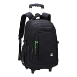 Maxbell Rolling Backpack Portable Nylon Trolley Suitcase for Business Travel Camping Green 2 Small Wheels
