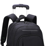 Maxbell Rolling Backpack Portable Nylon Trolley Suitcase for Business Travel Camping Green 2 Small Wheels