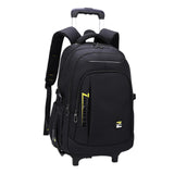 Maxbell Rolling Backpack Portable Nylon Trolley Suitcase for Business Travel Camping Yellow 2 Small Wheel