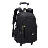 Maxbell Rolling Backpack Portable Nylon Trolley Suitcase for Business Travel Camping Yellow 2 Small Wheel