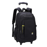 Maxbell Rolling Backpack Portable Nylon Trolley Suitcase for Business Travel Camping Yellow 2 Small Wheel