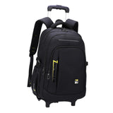Maxbell Rolling Backpack Portable Nylon Trolley Suitcase for Business Travel Camping Yellow 2 Small Wheel