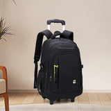 Maxbell Rolling Backpack Portable Nylon Trolley Suitcase for Business Travel Camping Yellow 2 Small Wheel