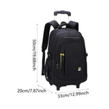 Maxbell Rolling Backpack Portable Nylon Trolley Suitcase for Business Travel Camping Yellow 2 Small Wheel
