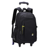Maxbell Rolling Backpack Portable Nylon Trolley Suitcase for Business Travel Camping Yellow 2 Large Wheel