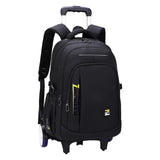 Maxbell Rolling Backpack Portable Nylon Trolley Suitcase for Business Travel Camping Yellow 2 Large Wheel