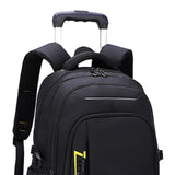 Maxbell Rolling Backpack Portable Nylon Trolley Suitcase for Business Travel Camping Yellow 2 Large Wheel