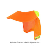 Maxbell Hard Hat Sun Shade Wide Brim Breathable Outdoor Activities Neck Shield Cover Orange