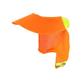 Maxbell Hard Hat Sun Shade Wide Brim Breathable Outdoor Activities Neck Shield Cover Orange